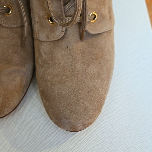 L'Agence Valerie Lace-Up Bootie in Dark Sand - Picture 3 of 6